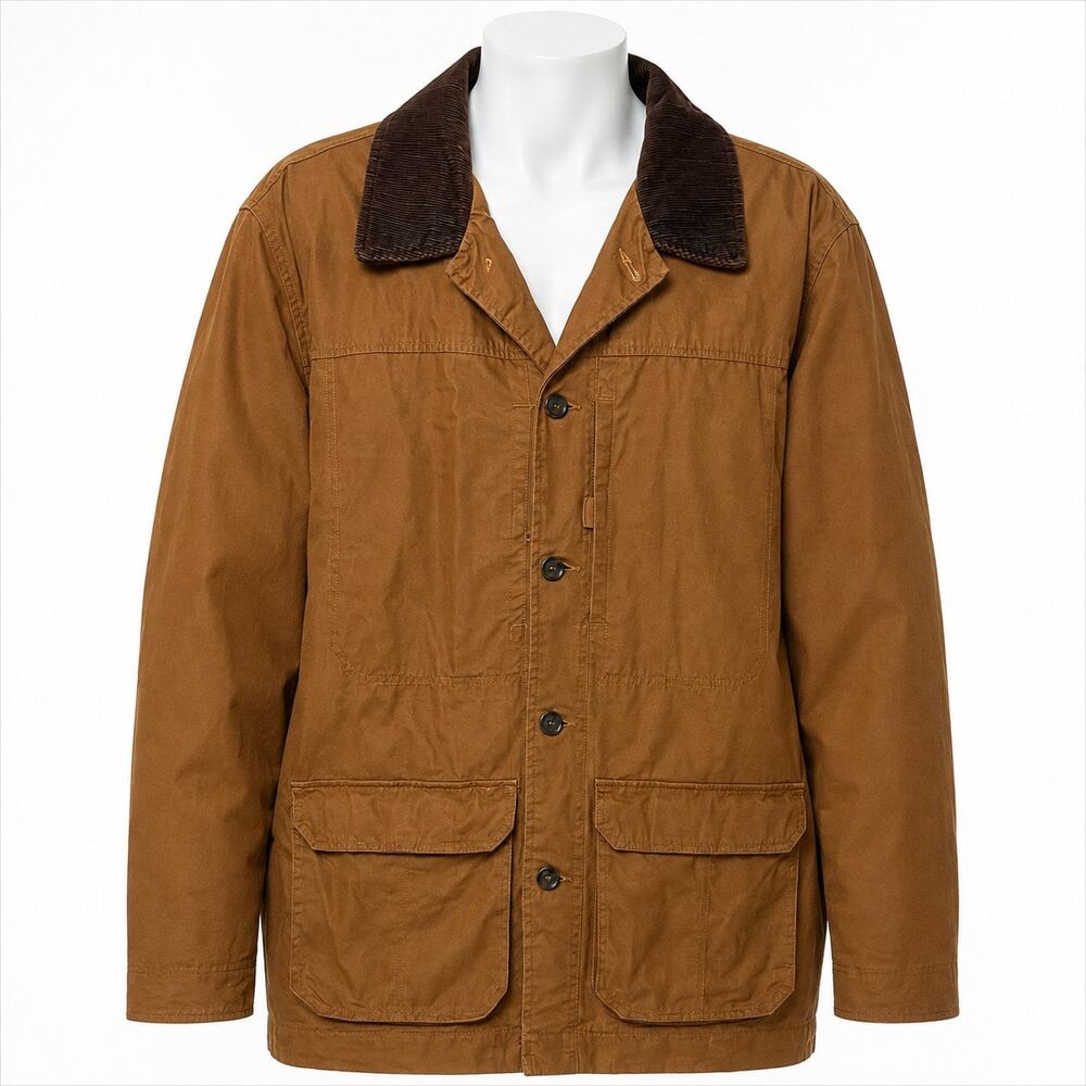 Cabelas Barn Chore Coat Mens Size LT Tall Camel Tan Cotton Canvas Field Hunting